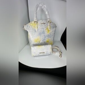 Brahmin large Duxbury and Ady wallet limeade nostalgia genuine leather